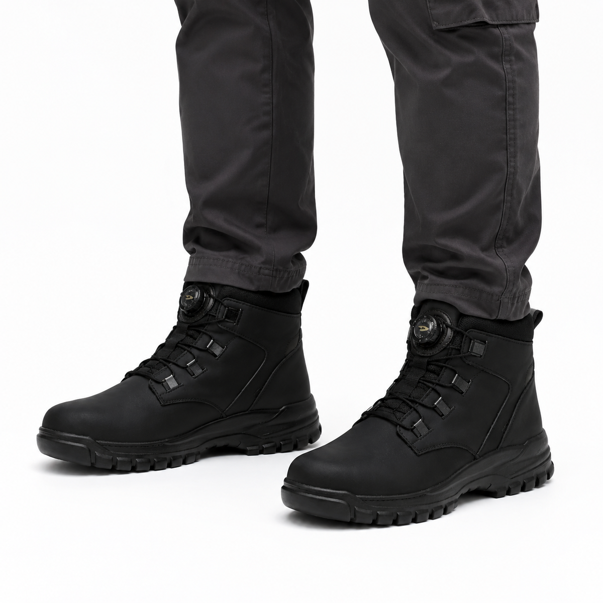 Botas Trabajo Hombre Altas Puntera Acero Cierre Giratorio Impermeable Antideslizante