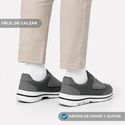 Zapatos Extra Anchos Mujer Hombre Velcro Malla Transpirable