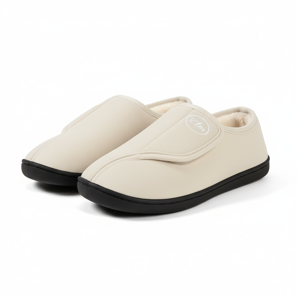 Zapatillas Casa Mujer Hombre Ancho Extra Velcro Malla Antideslizante