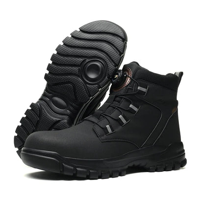 Botas Trabajo Hombre Altas Puntera Acero Cierre Giratorio Impermeable Antideslizante