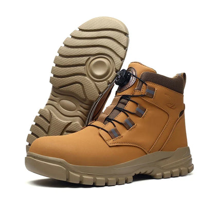 Botas Trabajo Hombre Altas Puntera Acero Cierre Giratorio Impermeable Antideslizante